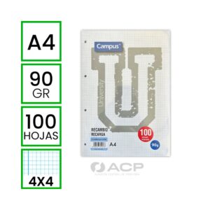 recambio 100h campus 90g