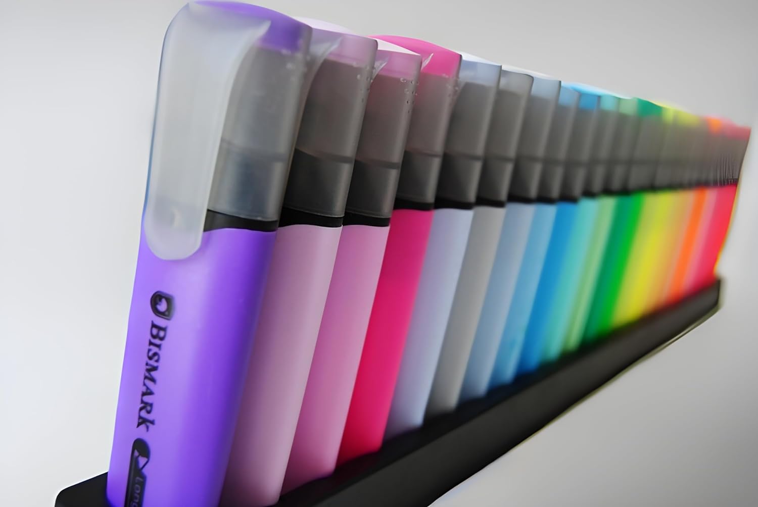 24 marcadores fluorescentes bismark neon + pastel con bandeja 24 marcadores fluorescentes bismark neon + pastel con bandeja