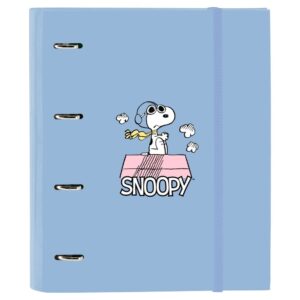 carpeta 4 anillas snoopy azul