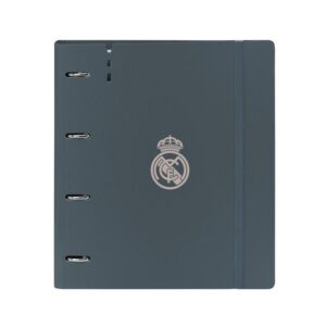 carpeta 4 anillas real madrid gris oscuro